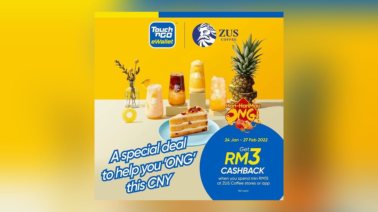 ZUS Coffee: RM3 Cashback CNY Promotion