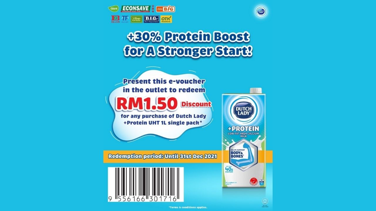 Dutch Lady Protein UHT Milk Discount Voucher