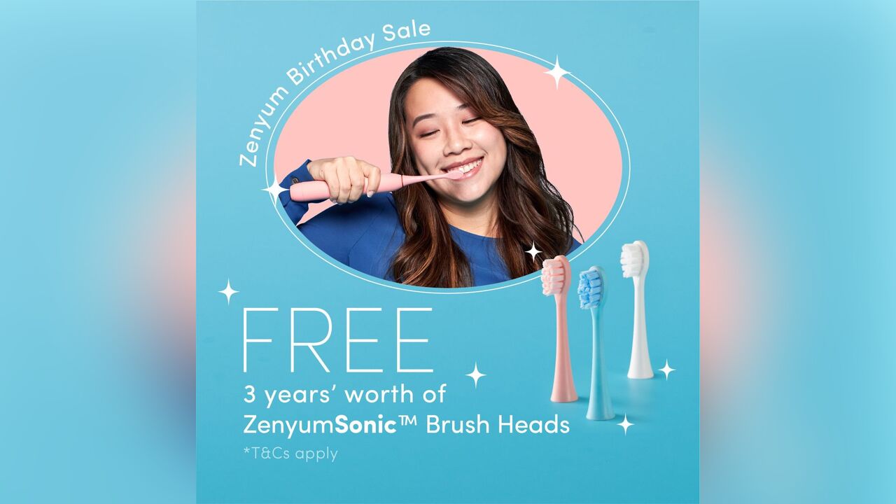 Free 3 Years' Worth ZenyumSonic Toothbrush Heads