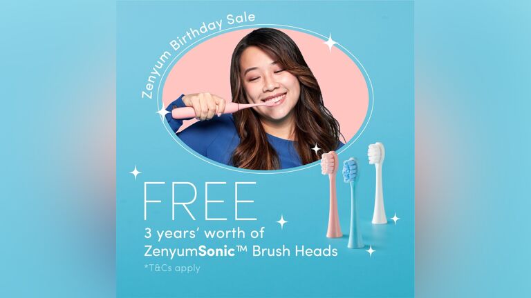 Free 3 Years' Worth ZenyumSonic Toothbrush Heads