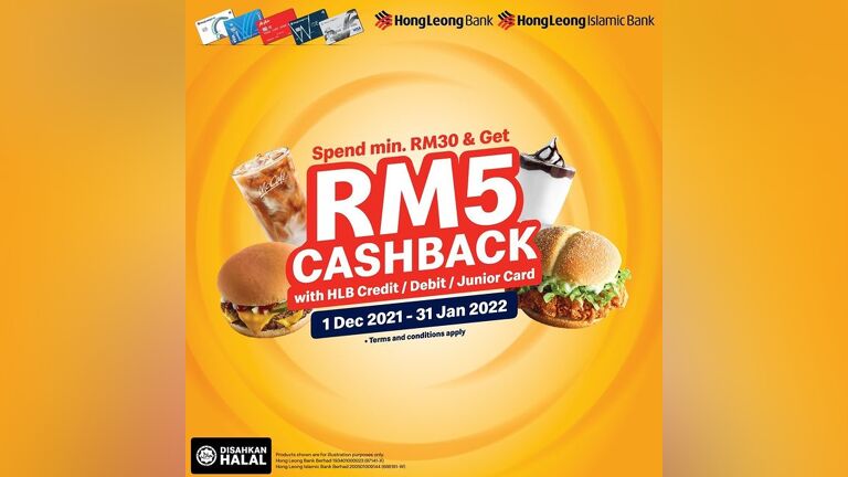 RM5 Cashback with Hong Leong Bank Cards at McDonald's
