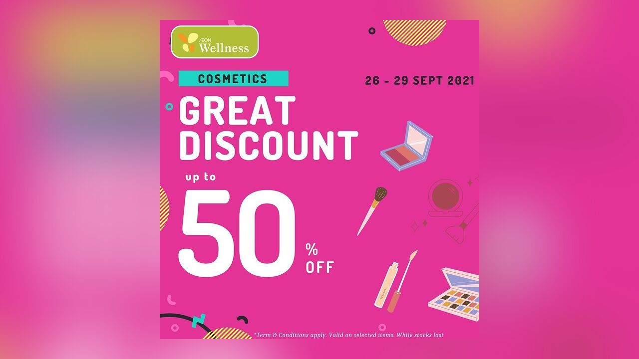 Cosmetics Up to 50% OFF at AEON Wellness