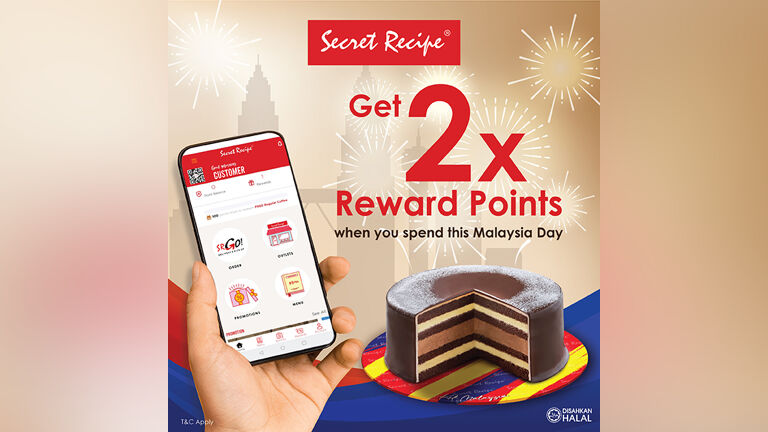 Get 2x Reward Points at Secret Recipe Malaysia