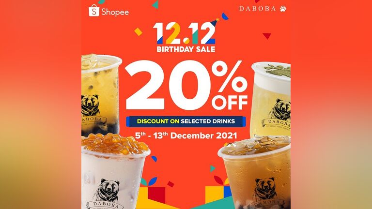 Daboba x Shopee 12.12 Birthday Sale