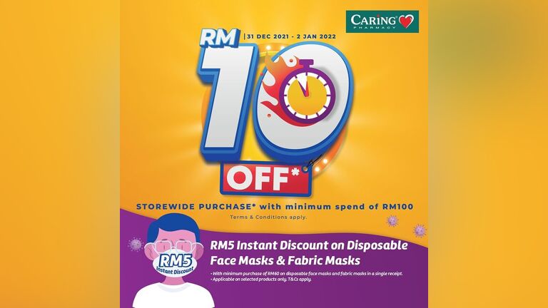 RM10 Off Storewide and RM5 Off on Face Masks