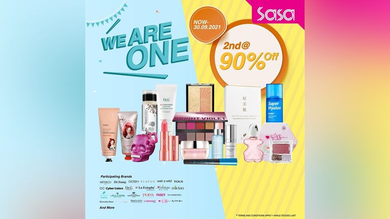 Purchase 2nd Beauty Products at SaSa with 90% OFF