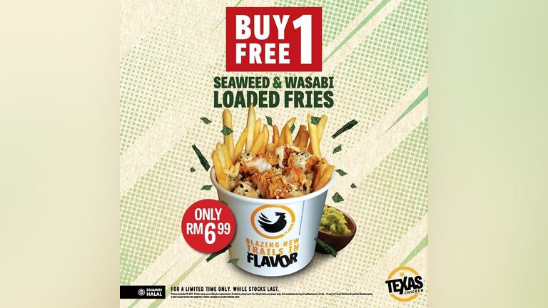 BUY 1 FREE 1 for Seaweed & Wasabi Loaded Fries