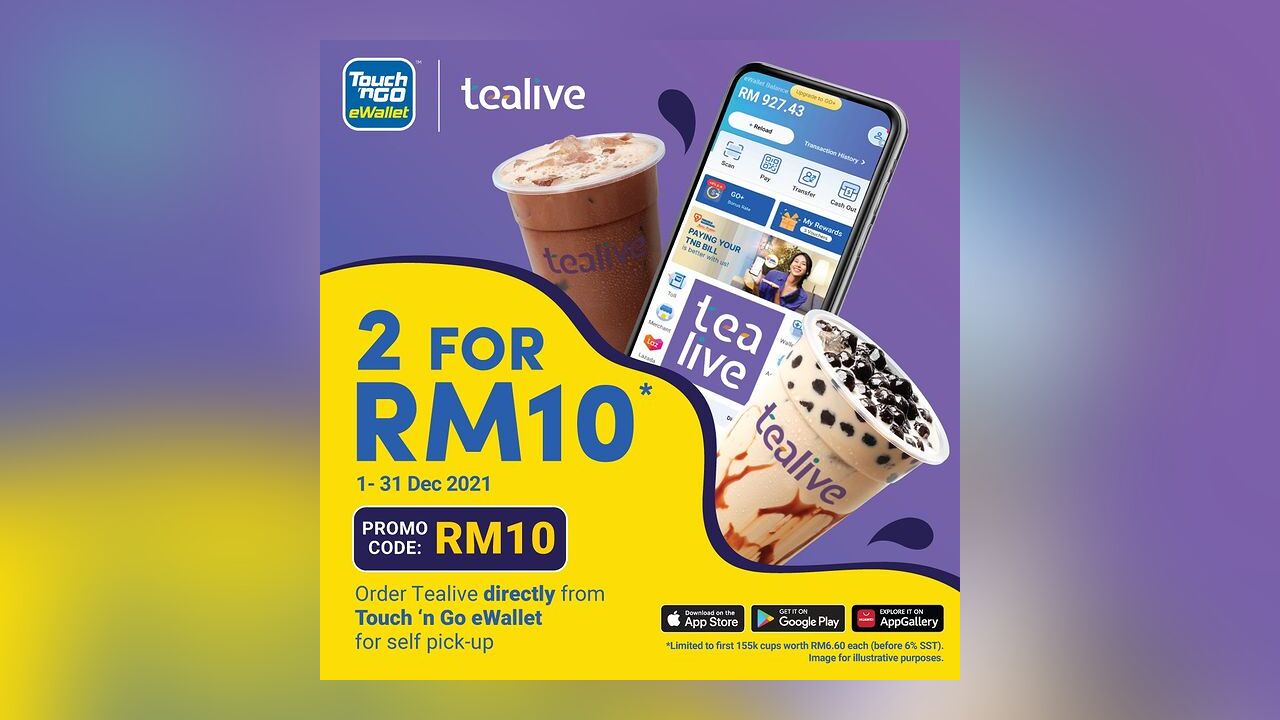 Tealive: Buy 2 for RM10