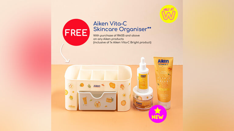 Free Aiken Vita-C Skincare Organizer & Stickers
