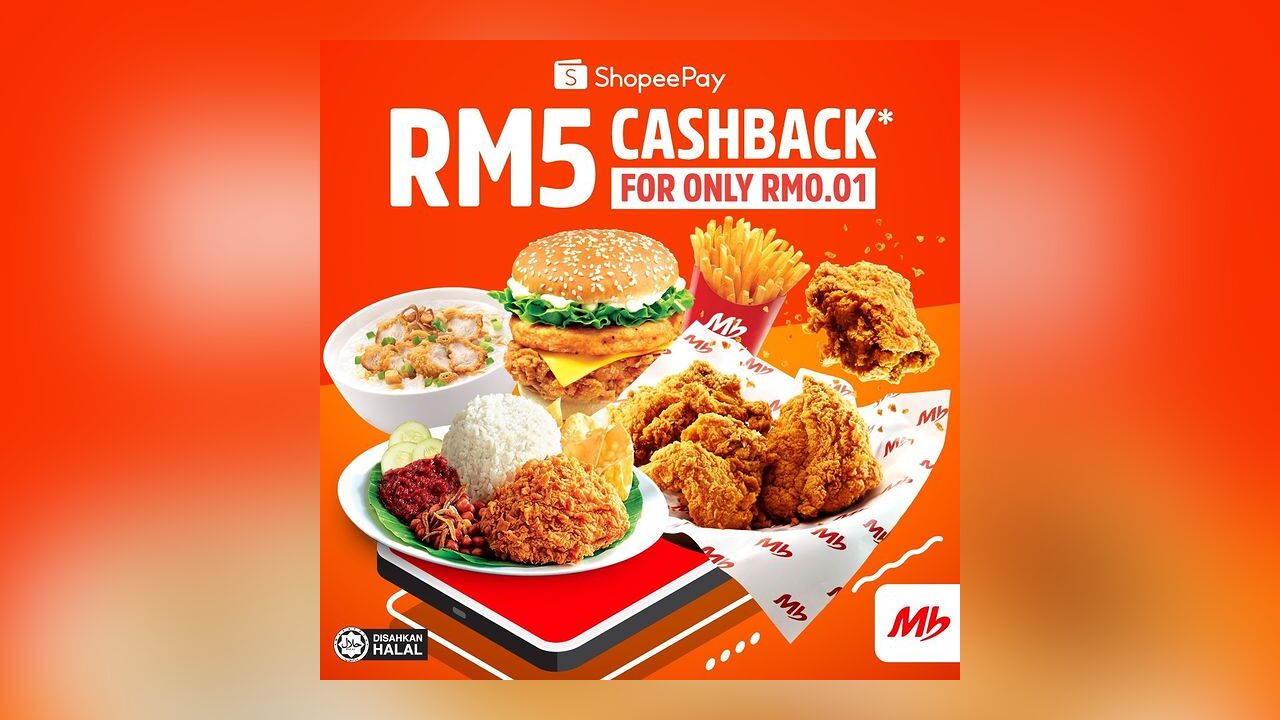 Marrybrown RM5 Cashback with ShopeePay