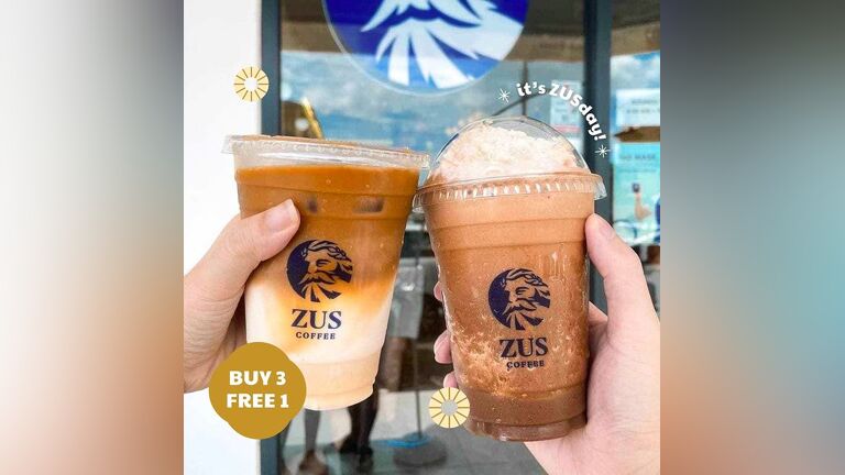 ZUS Coffee BUY 3 FREE 1 Deal
