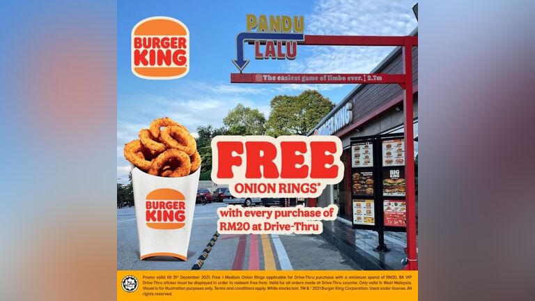 Free Onion Rings at BK Drive-Thru