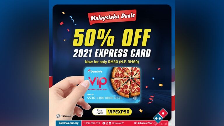 50% Off Domino's VIP Express Card