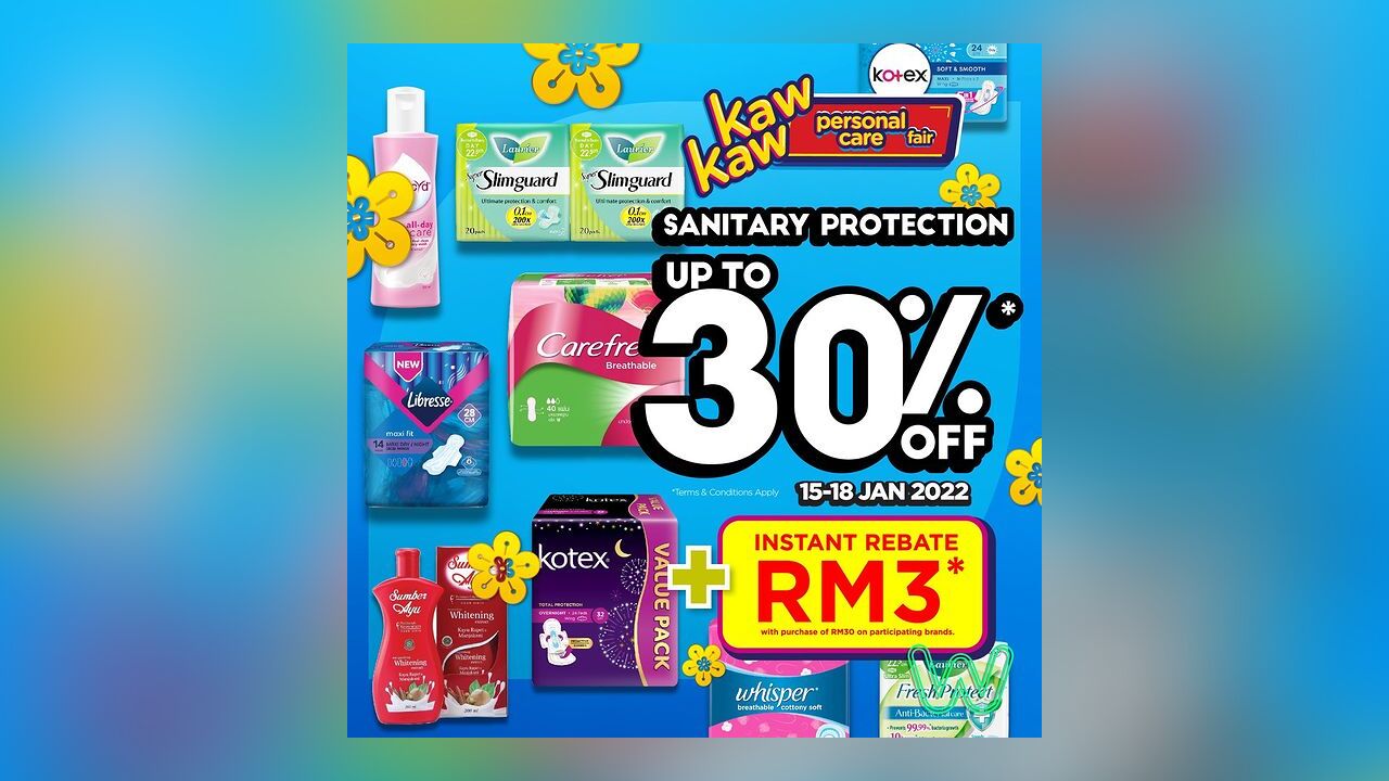 Sanitary Protection Up to 30% Off