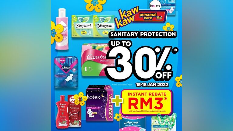 Sanitary Protection Up to 30% Off