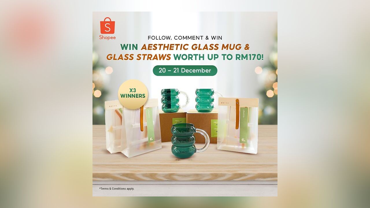 Shopee IG Holiday Giveaway 3: Cup & Straw Set