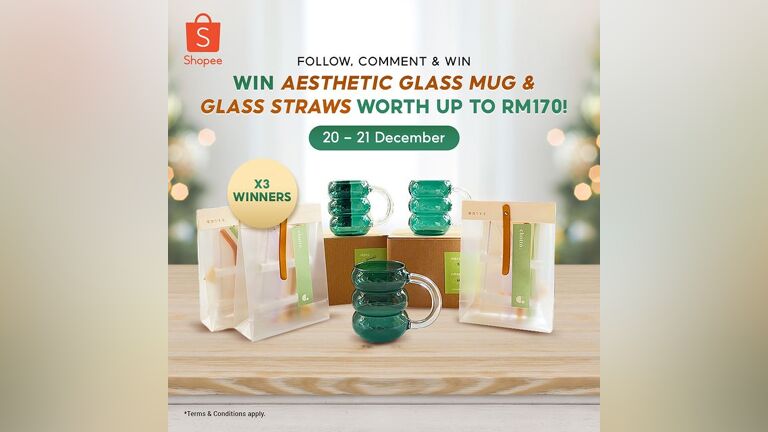 Shopee IG Holiday Giveaway 3: Cup & Straw Set