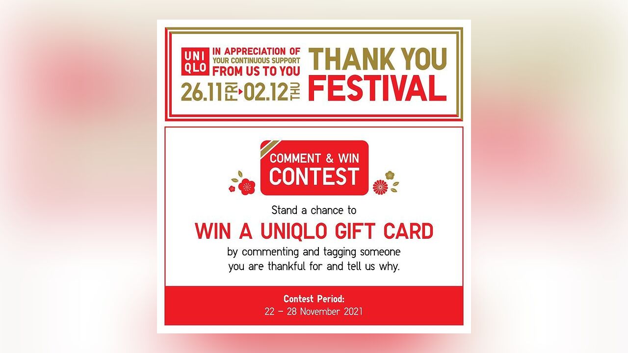 UNIQLO's Thank You Festival - Comment & Win Contest