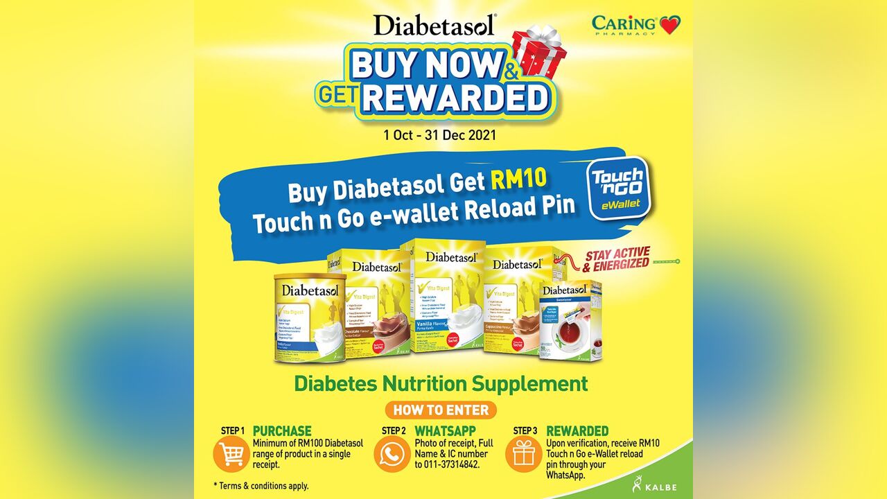 Diabetasol Buy Now & Get Rewarded at CARiNG Pharmacy
