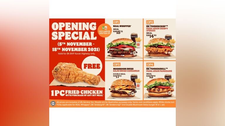 Free Fried Chicken with Any Value Meal Set