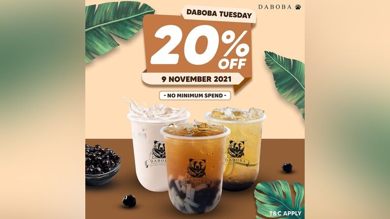 Daboba Tuesday 20% Off Deals