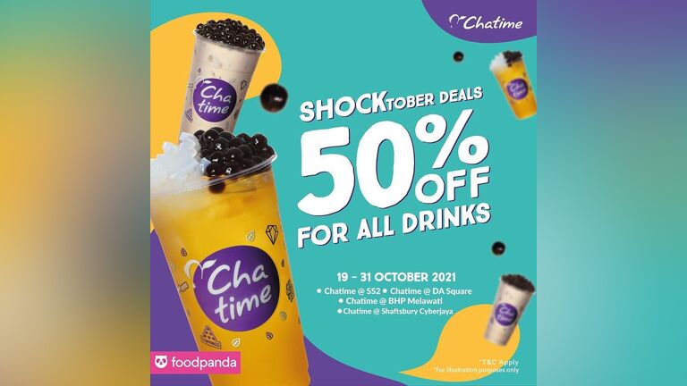 Chatime SHOCKtober Deals 50% Off All Drinks