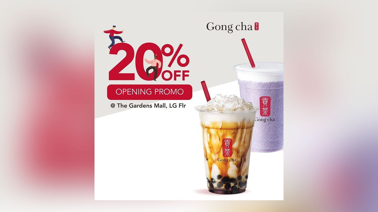 20% OFF Any Gong Cha Drinks