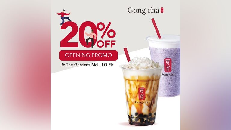 20% OFF Any Gong Cha Drinks