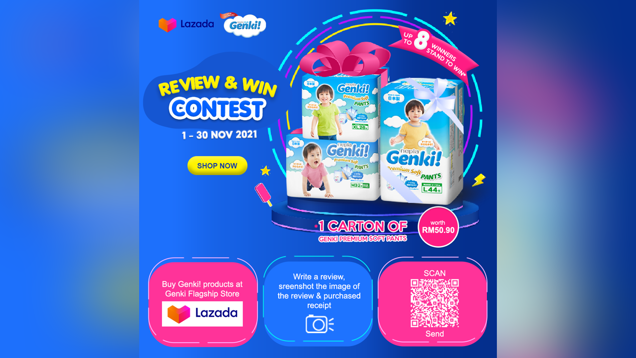 Genki x Lazada Review & Win contest