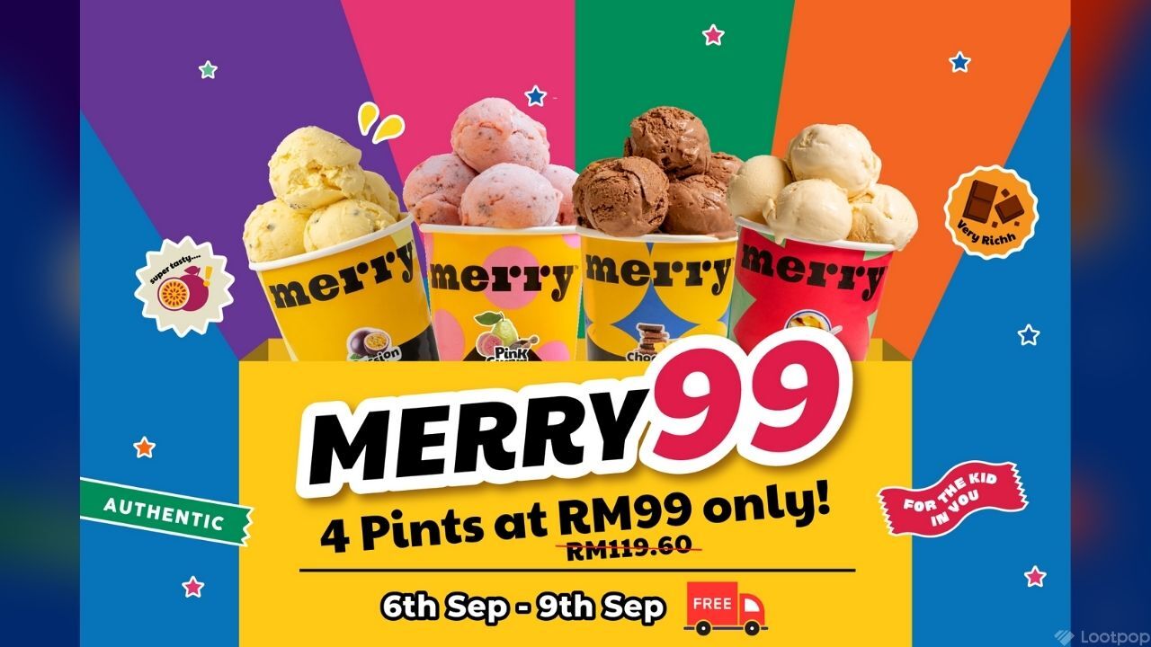 9.9 Deal: Merry99 4 Pints Set