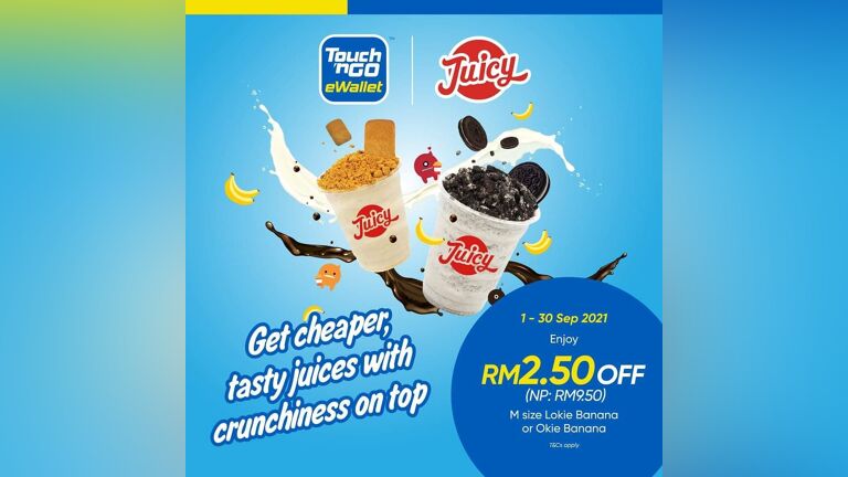 RM2.50 Off Juicy Drinks via Touch 'n Go eWallet