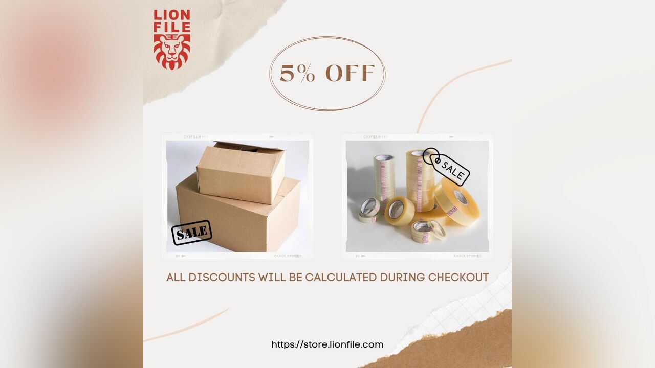 5% Off Packaging Materials