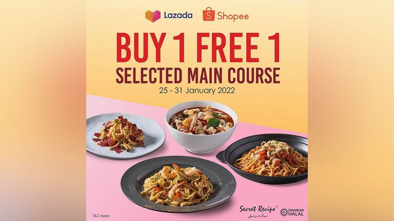 Secret Recipe Buy 1 Free 1 Selected Main Courses