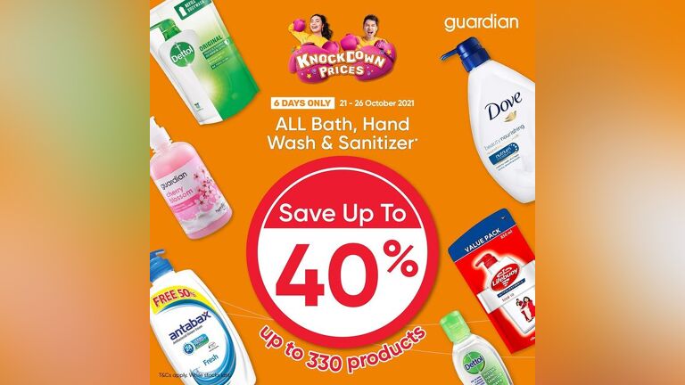 Knockdown Prices on All Baths, Hand Wash & Sanitizers at Guardian