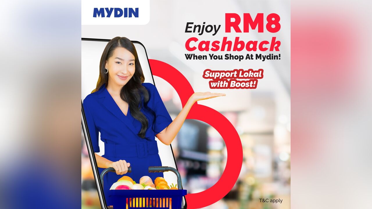 MYDIN RM8 Cashback with Boost