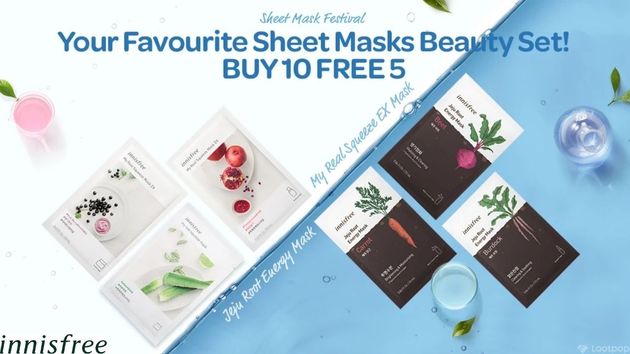 Buy 10 Free 5 innisfree Masks