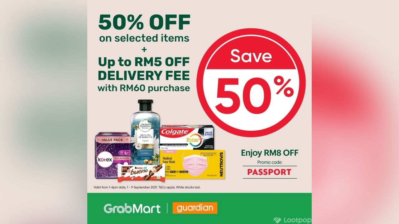 Save up to 50% with Guardian at GrabMart