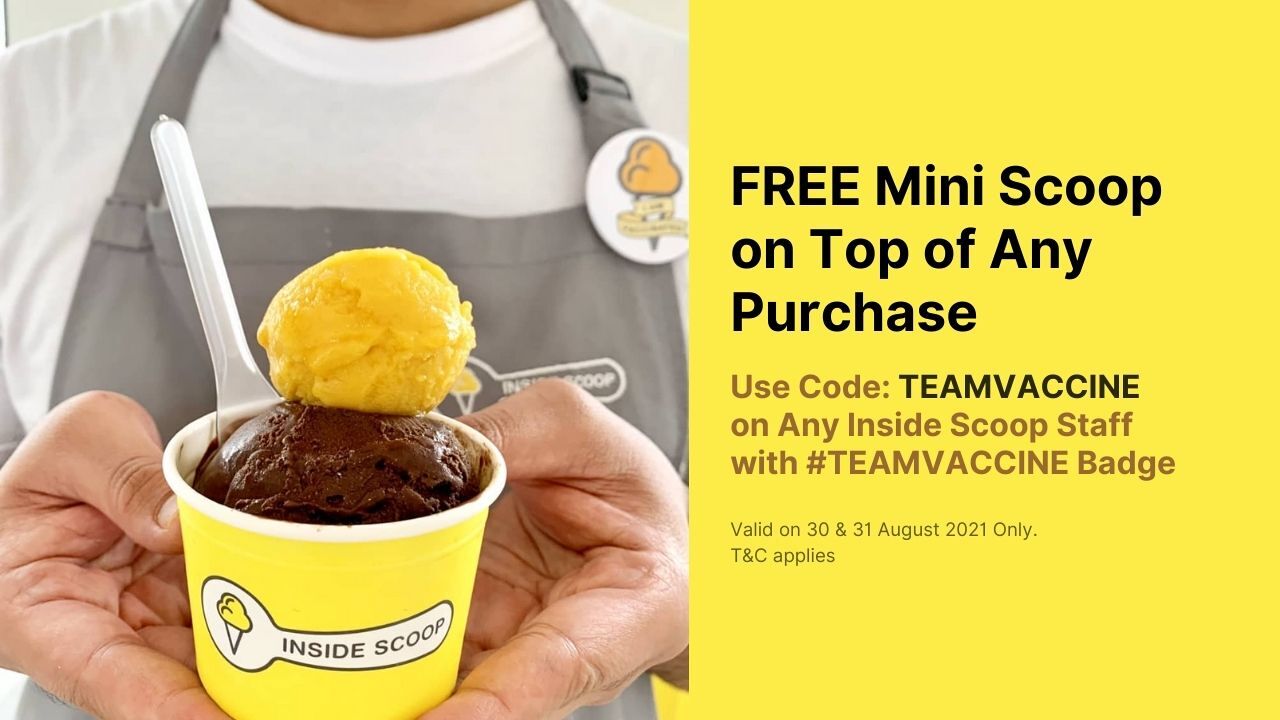 Free Mini Scoop Ice Cream for TEAMVACCINE