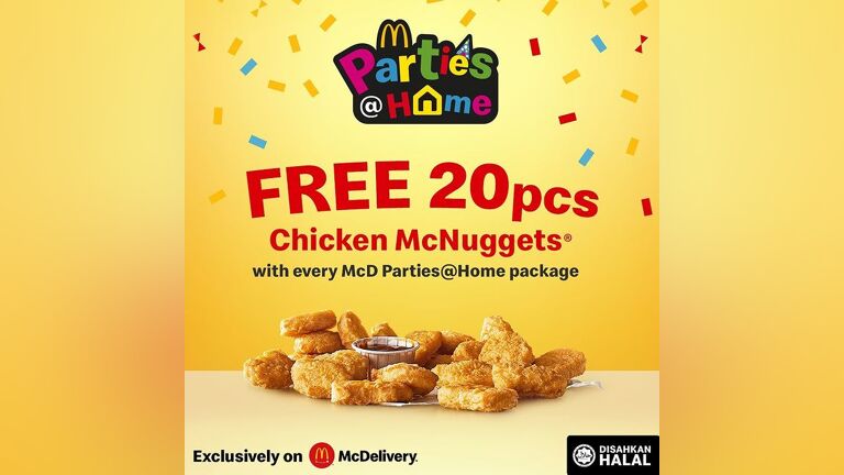 Free 20pcs Chicken McNuggets on 22/2/22
