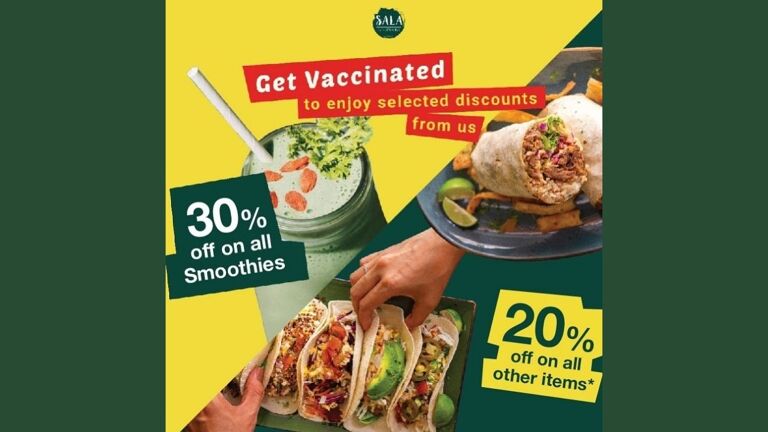 Get Vaccinated to Get Up to 30% Off at Sala