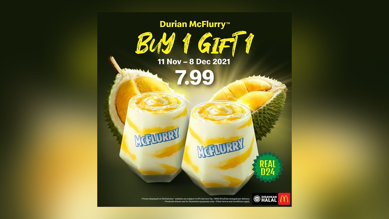 Buy 1 Gift 1 McDonald's Durian McFlurry