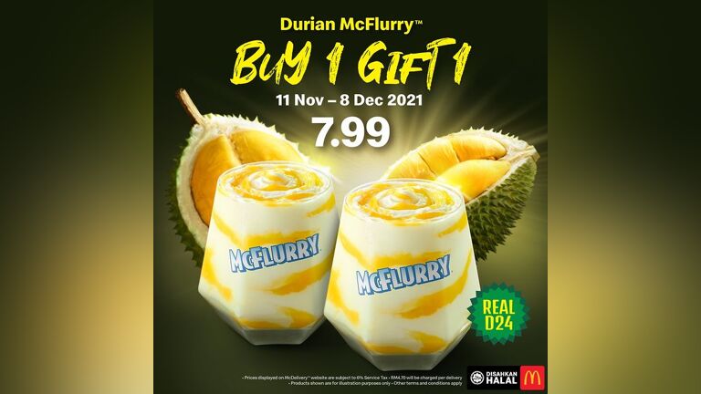 Buy 1 Gift 1 McDonald's Durian McFlurry