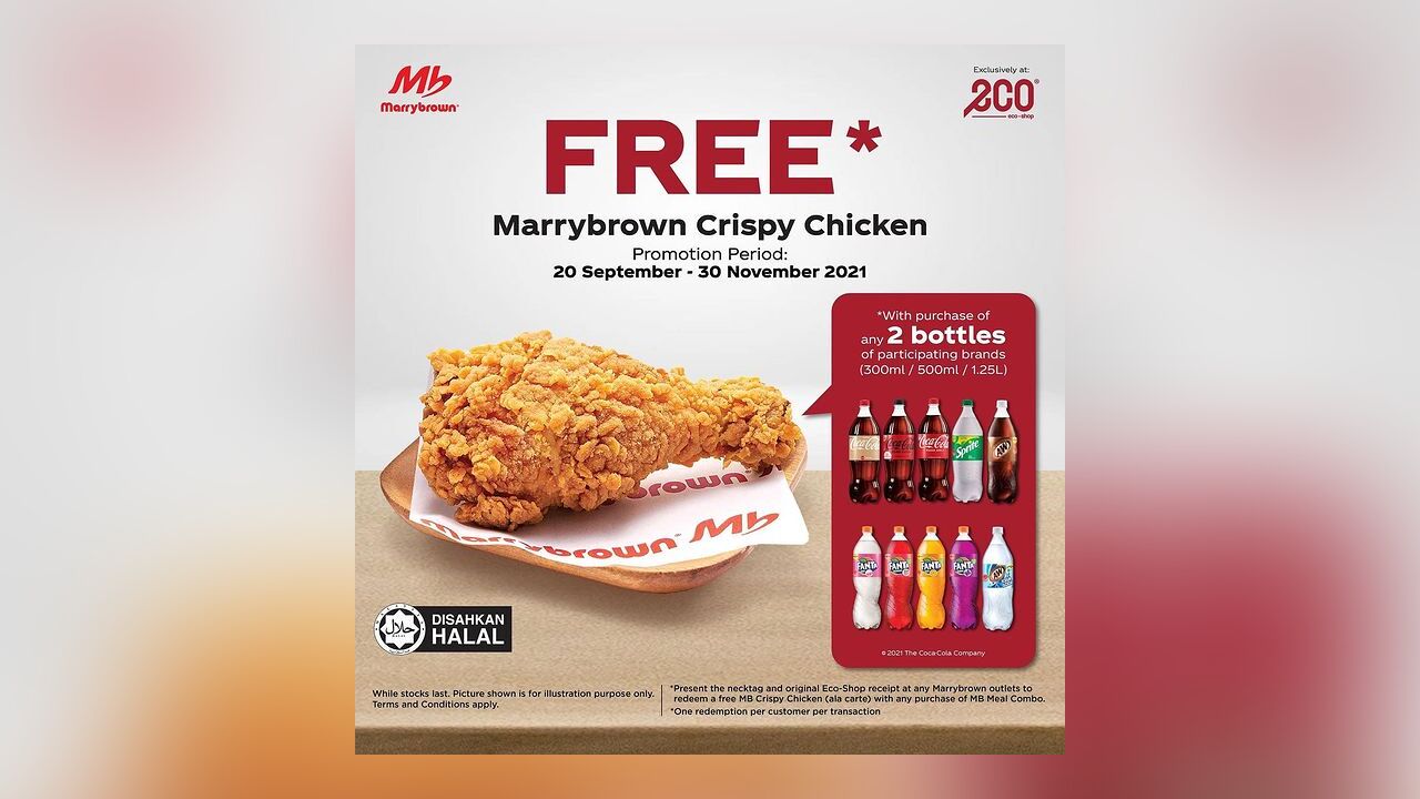 Free Marrybrown Fried Chicken Exclusively from eco-shop