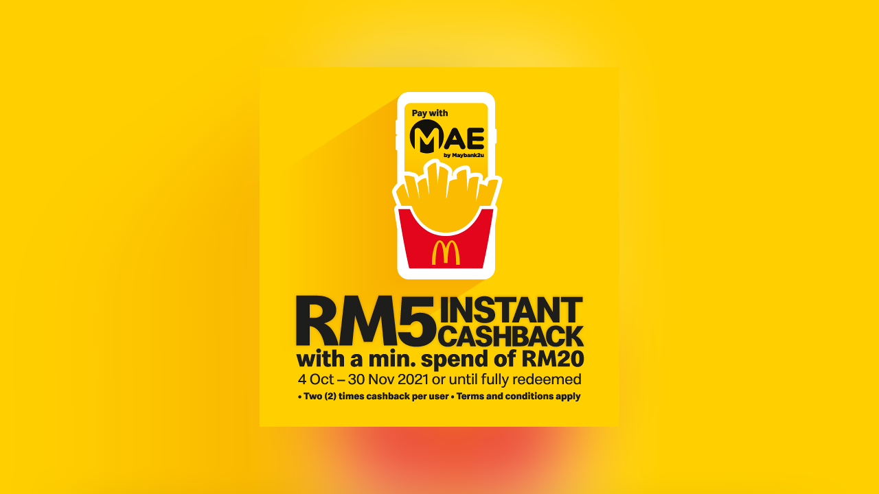 RM5 Instant Cashback via MAE at McDonald's