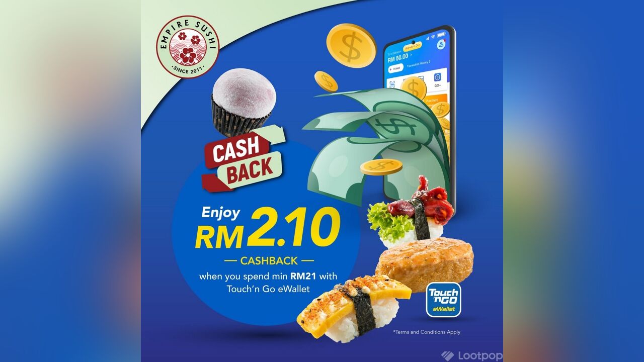 RM2.10 Cashback at Empire Sushi