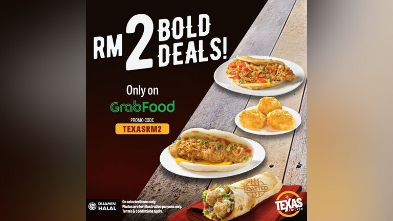 RM2 Bold Deals from Texas Chicken x GrabFood