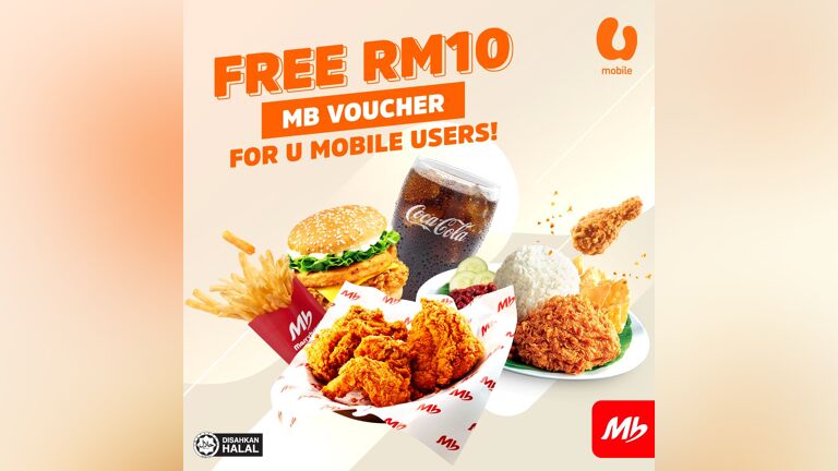 Free RM10 Marrybrown Voucher for U Mobile Users