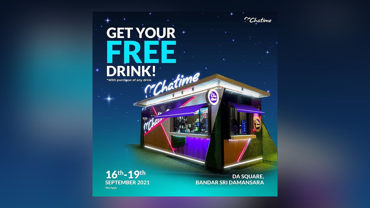 Free Drink from Chatime at DA Square