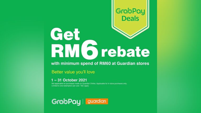RM6 Rebate at Guardian with GrabPay